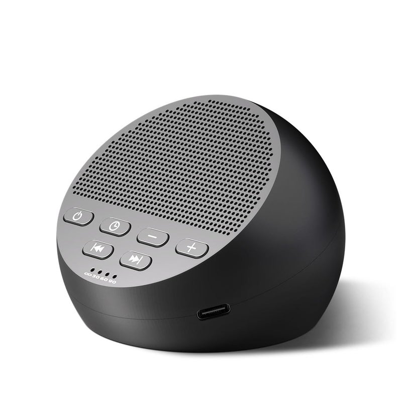 Sound Machine Portable Rechargeable White Noise Machine with 30 Soothing Sounds for Baby Kids Adults 32Level Vol 4 Timer Brown Noise Sleep Sound Machine for Travel Office Privacy Home